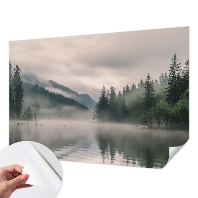 Papel mural con patrón decorativo con diseño de lago atmosférico