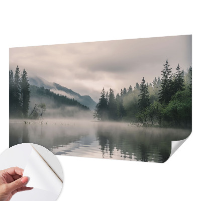 Papel mural con patrón decorativo con diseño de lago atmosférico