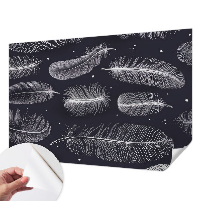 Papel mural texturado decorativo Plumas sutiles