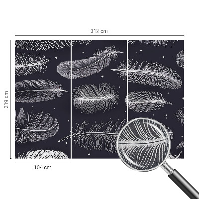 Papel mural texturado decorativo Plumas sutiles