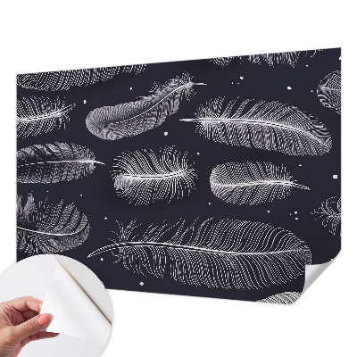 Papel mural texturado decorativo Plumas sutiles