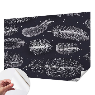 Papel mural texturado decorativo Plumas sutiles