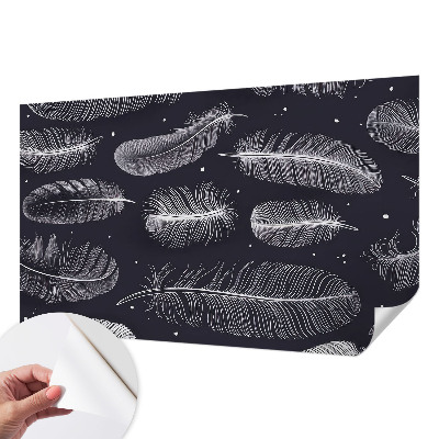 Papel mural texturado decorativo Plumas sutiles