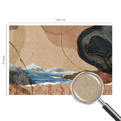 Mural de pared con estampado hermoso Paisaje abstracto