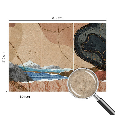 Mural de pared con estampado hermoso Paisaje abstracto