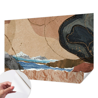 Mural de pared con estampado hermoso con un paisaje abstracto