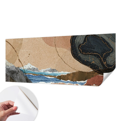 Mural de pared con estampado hermoso con un paisaje abstracto