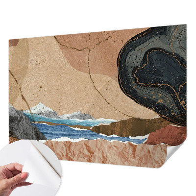 Mural de pared con estampado hermoso con un paisaje abstracto