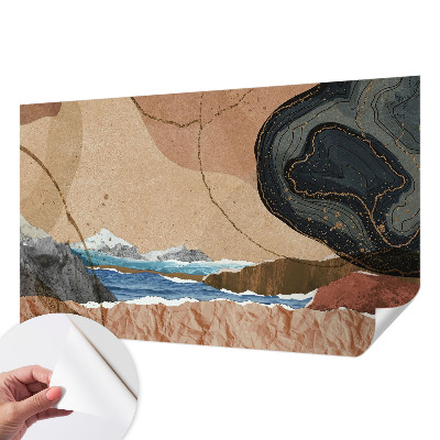 Mural de pared con estampado hermoso con un paisaje abstracto