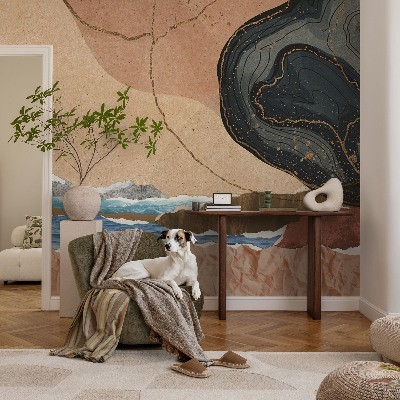 Mural de pared con estampado hermoso Paisaje abstracto