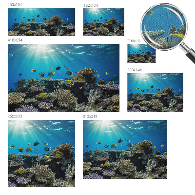 Papel mural con patrón decorativo mundo submarino