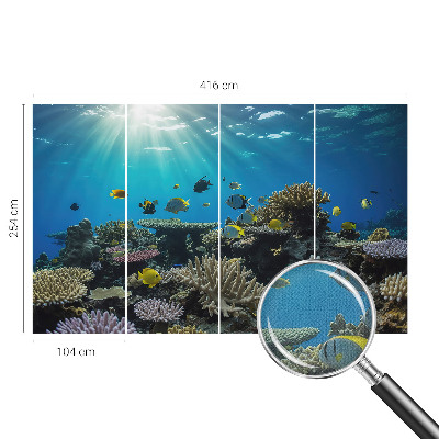 Papel mural con patrón decorativo mundo submarino