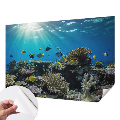 Papel mural con patrón decorativo con motivo de mundo submarino