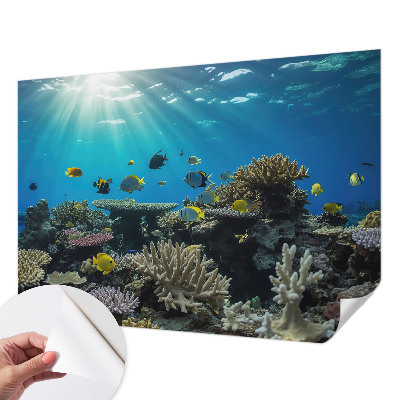 Papel mural con patrón decorativo con motivo de mundo submarino