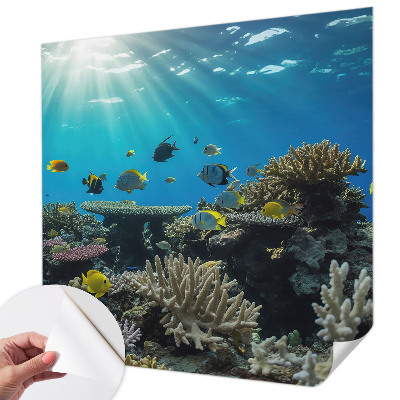 Papel mural con patrón decorativo con motivo de mundo submarino