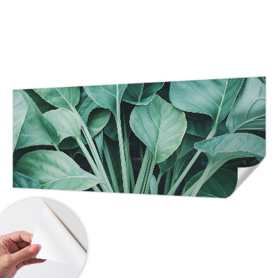 Fotomural decorativo para cabecero de cama con motivo de naturaleza en tonos verdes