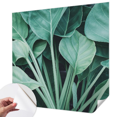 Fotomural decorativo para cabecero de cama con motivo de naturaleza en tonos verdes
