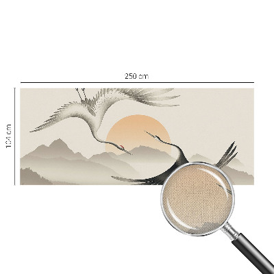 Papel mural con patrón decorativo Grúas del Este