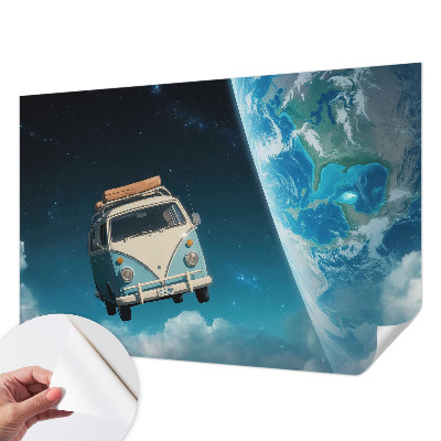 Mural de pared con estampado hermoso con motivos de viajes espaciales