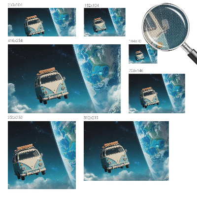 Mural de pared con estampado hermoso Viajes espaciales