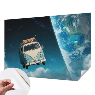 Mural de pared con estampado hermoso con motivos de viajes espaciales