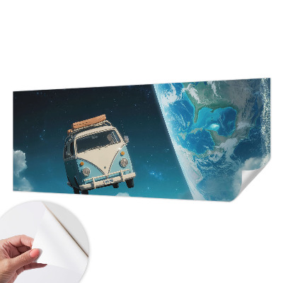 Mural de pared con estampado hermoso con motivos de viajes espaciales