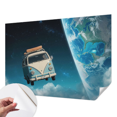 Mural de pared con estampado hermoso con motivos de viajes espaciales
