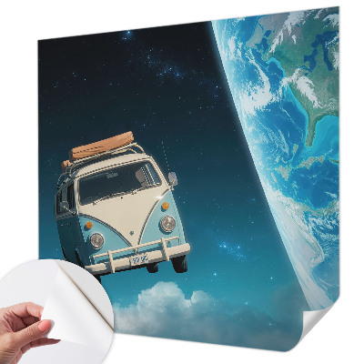 Mural de pared con estampado hermoso con motivos de viajes espaciales