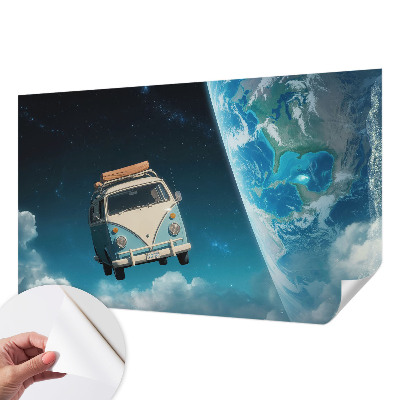 Mural de pared con estampado hermoso con motivos de viajes espaciales