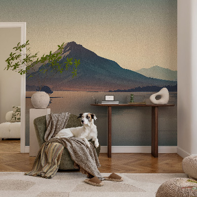 Papel mural texturado decorativo paisaje de montaña