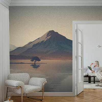 Papel mural texturado decorativo paisaje de montaña