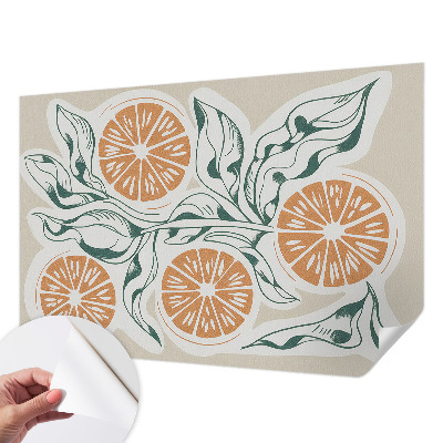 Mural de pared con estampado hermoso con patrones de frutas
