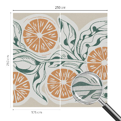 Mural de pared con estampado hermoso con patrones de frutas