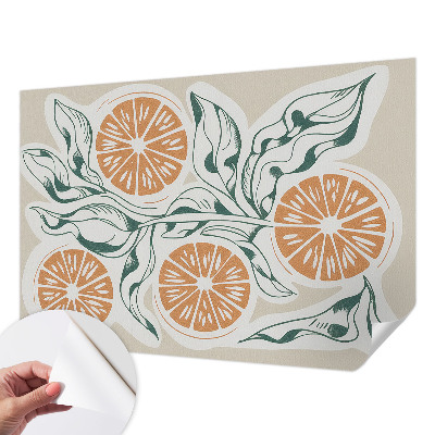 Mural de pared con estampado hermoso con patrones de frutas