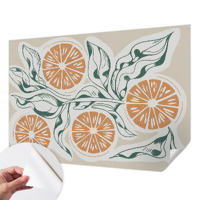 Mural de pared con estampado hermoso con patrones de frutas