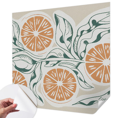 Mural de pared con estampado hermoso con patrones de frutas