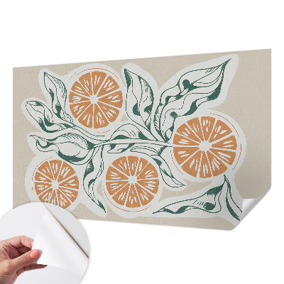 Mural de pared con estampado hermoso con patrones de frutas