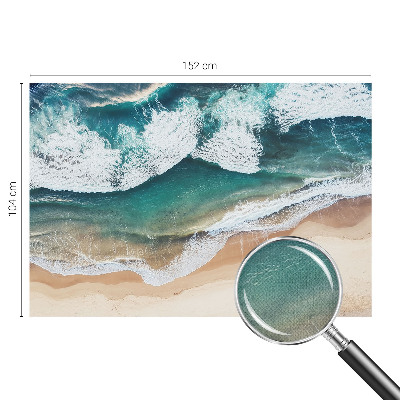 Fotomural decorativo para cabecero de cama con diseño de olas del mar