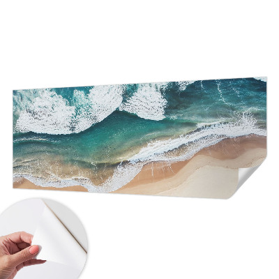 Fotomural decorativo para cabecero de cama con diseño de olas del mar