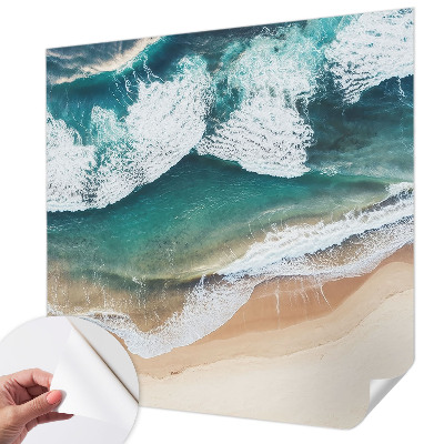 Fotomural decorativo para cabecero de cama con diseño de olas del mar