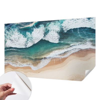 Fotomural decorativo para cabecero de cama con diseño de olas del mar