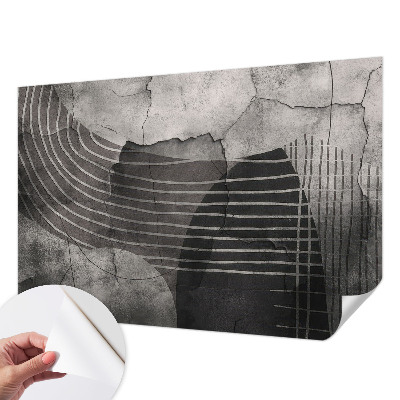 Mural de pared con estampado hermoso con líneas abstractas