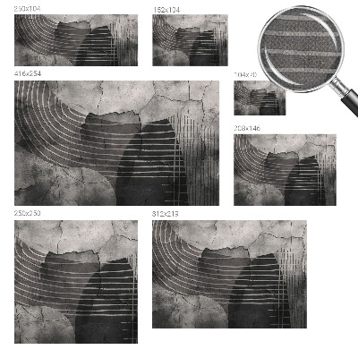 Mural de pared con estampado hermoso Líneas abstractas