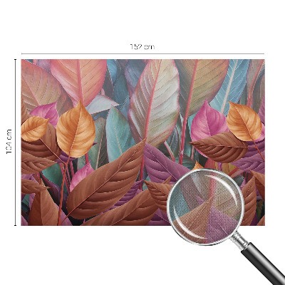 Papel mural con patrón decorativo hojas coloridas