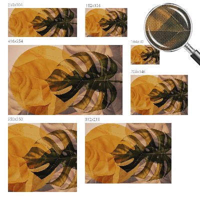 Mural de pared con estampado hermoso Hojas abstractas