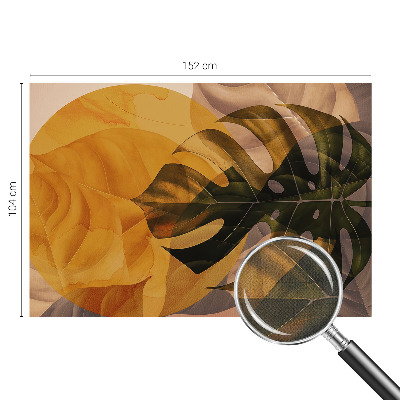 Mural de pared con estampado hermoso Hojas abstractas