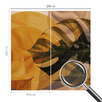 Mural de pared con estampado hermoso Hojas abstractas