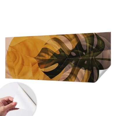 Mural de pared con estampado hermoso Hojas abstractas