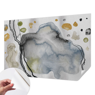 Papel mural texturado decorativo con diseño de acuarela abstracta