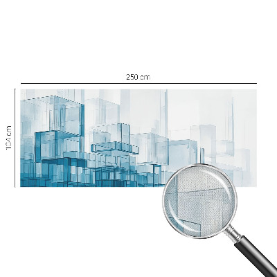 Fotomural decorativo para cabecero de cama cubos transparentes